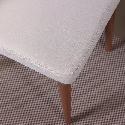 Conjunto de Jantar Mesa Orgânica Kalyx 4 Cadeiras Lara - Champanhe c/ Canella - Off White