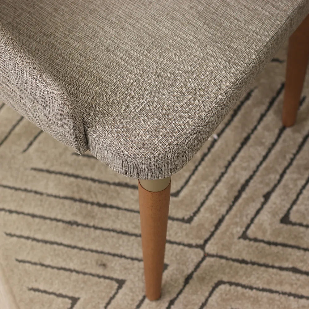 Conjunto de Jantar Mesa Redonda com Vidro Kalina 4 Cadeiras Evelyn - Canella c/ Cinza