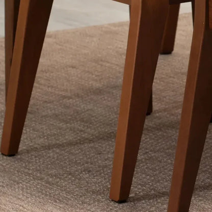 Conjunto de Jantar Mesa Orgânica Gaya 6 Cadeiras Ella - Natural c/ Mescla Cinza