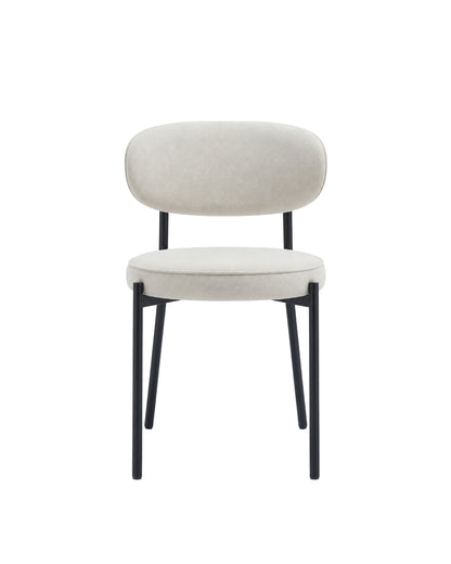 Conjunto de Jantar Mesa Orgânica Tellina 120cm com 4 Cadeiras Oryn – Mel c/ Off White