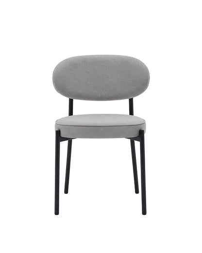 Conjunto de Jantar Mesa Orgânica Tellina 90cm com 2 Cadeiras Oryn – Mel c/ Cinza