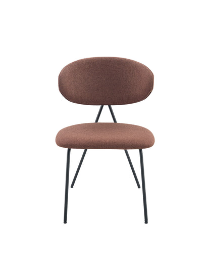 Conjunto de Jantar Mesa Orgânica Tellina 90cm com 4 Cadeiras Elora – Mel c/ Marrom