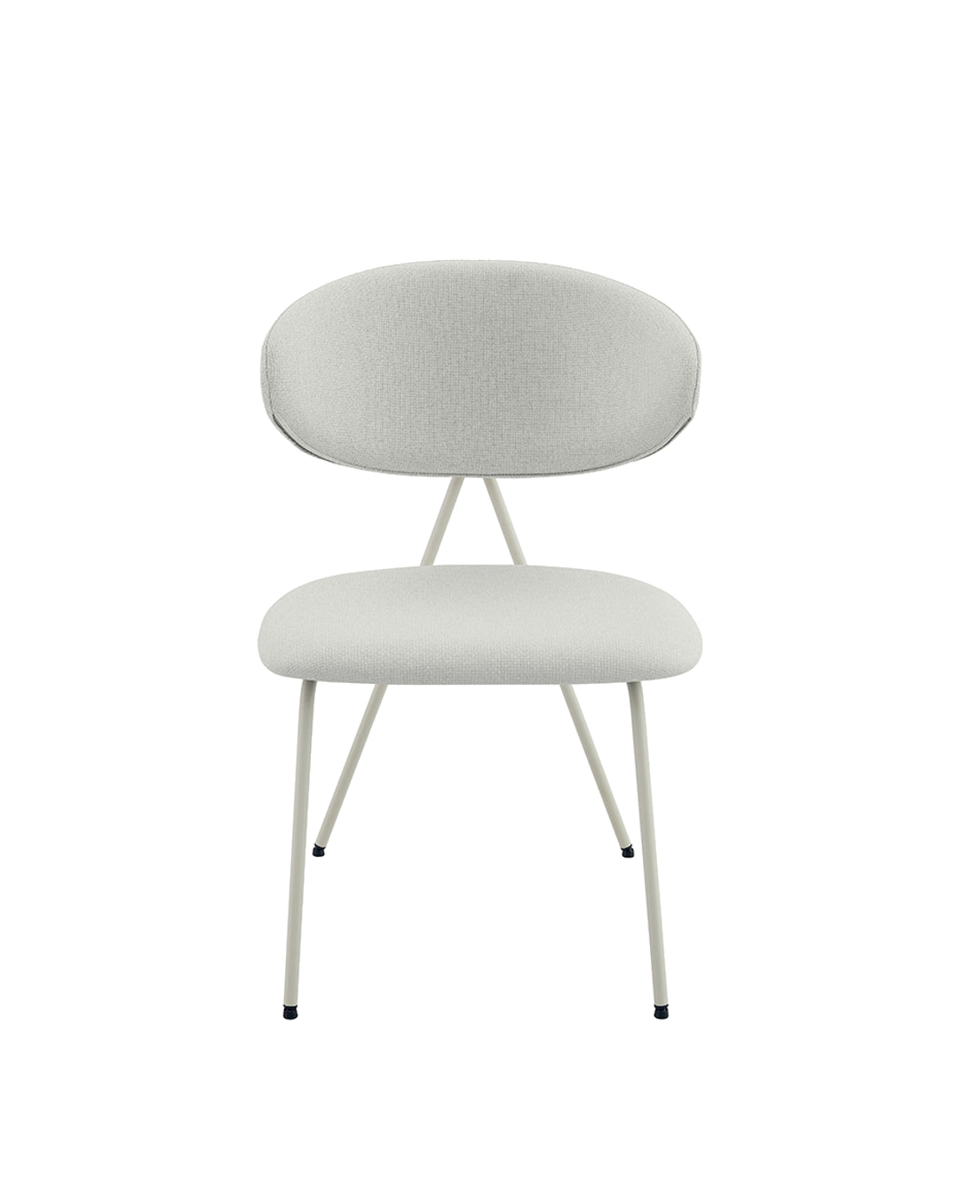 Conjunto de Jantar Mesa Orgânica Tellina 90cm com 4 Cadeiras Elora – Mel c/ Off White