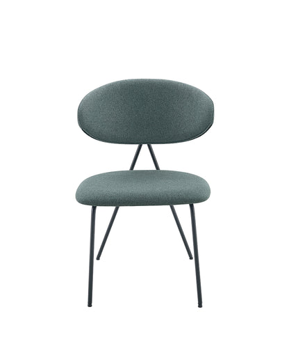 Conjunto de Jantar Mesa Orgânica Tellina 90cm com 4 Cadeiras Elora – Mel c/ Verde