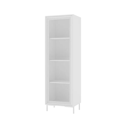 Cristaleira 1 Porta com Vidro Vitria 47 cm - Branco