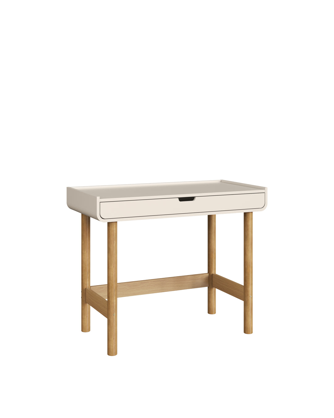 Escrivaninha Orgânica 1 Gaveta Yume 100 cm - Off-White Fosco