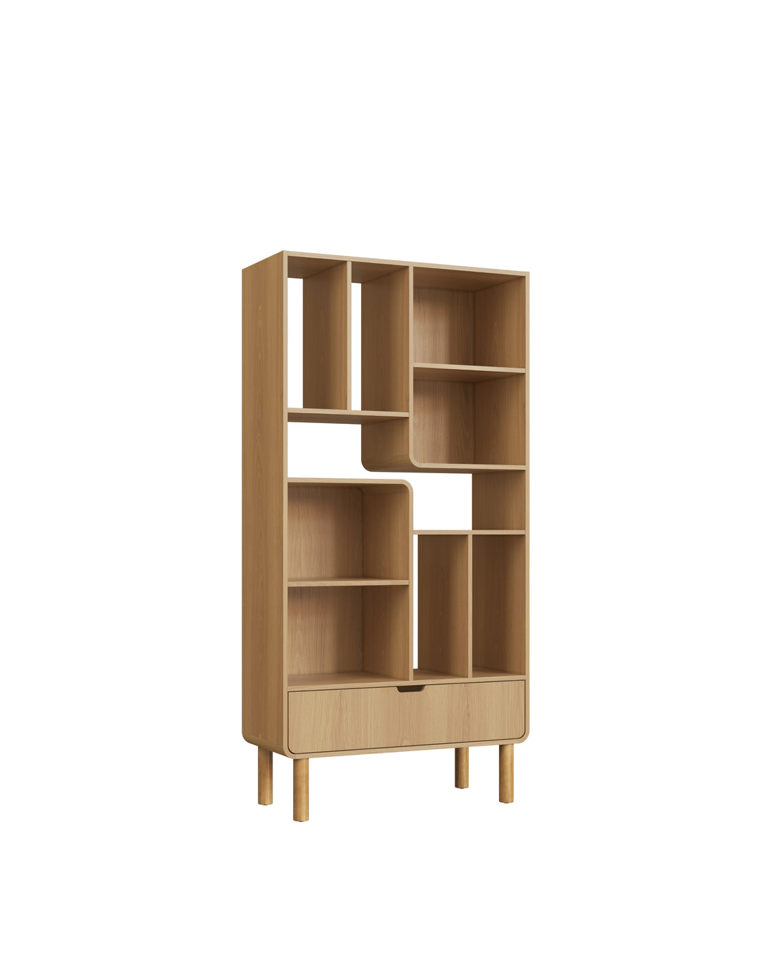 Estante Orgânica 1 Gaveta Prateleiras  Yume 180 cm - Mel