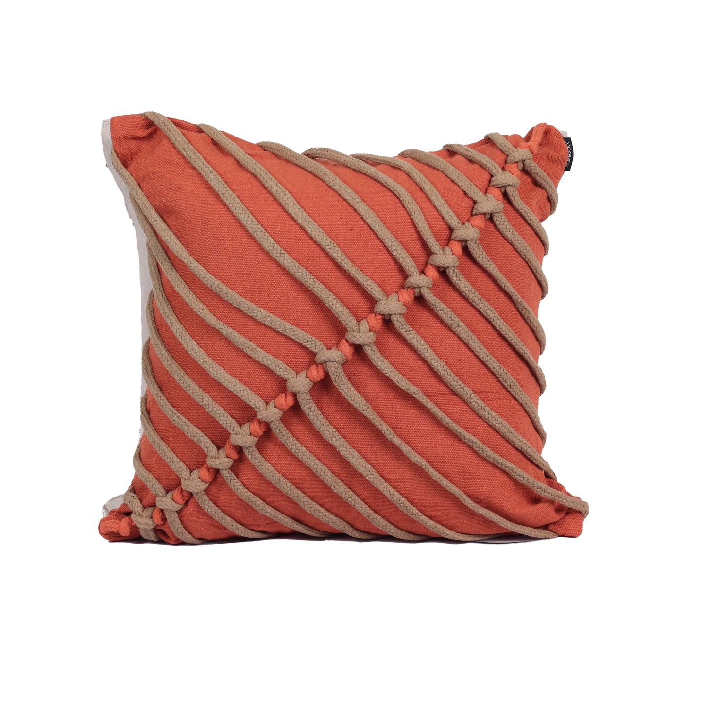 Almofada Nó 50 x 50 cm - Terracota c/ Caramelo