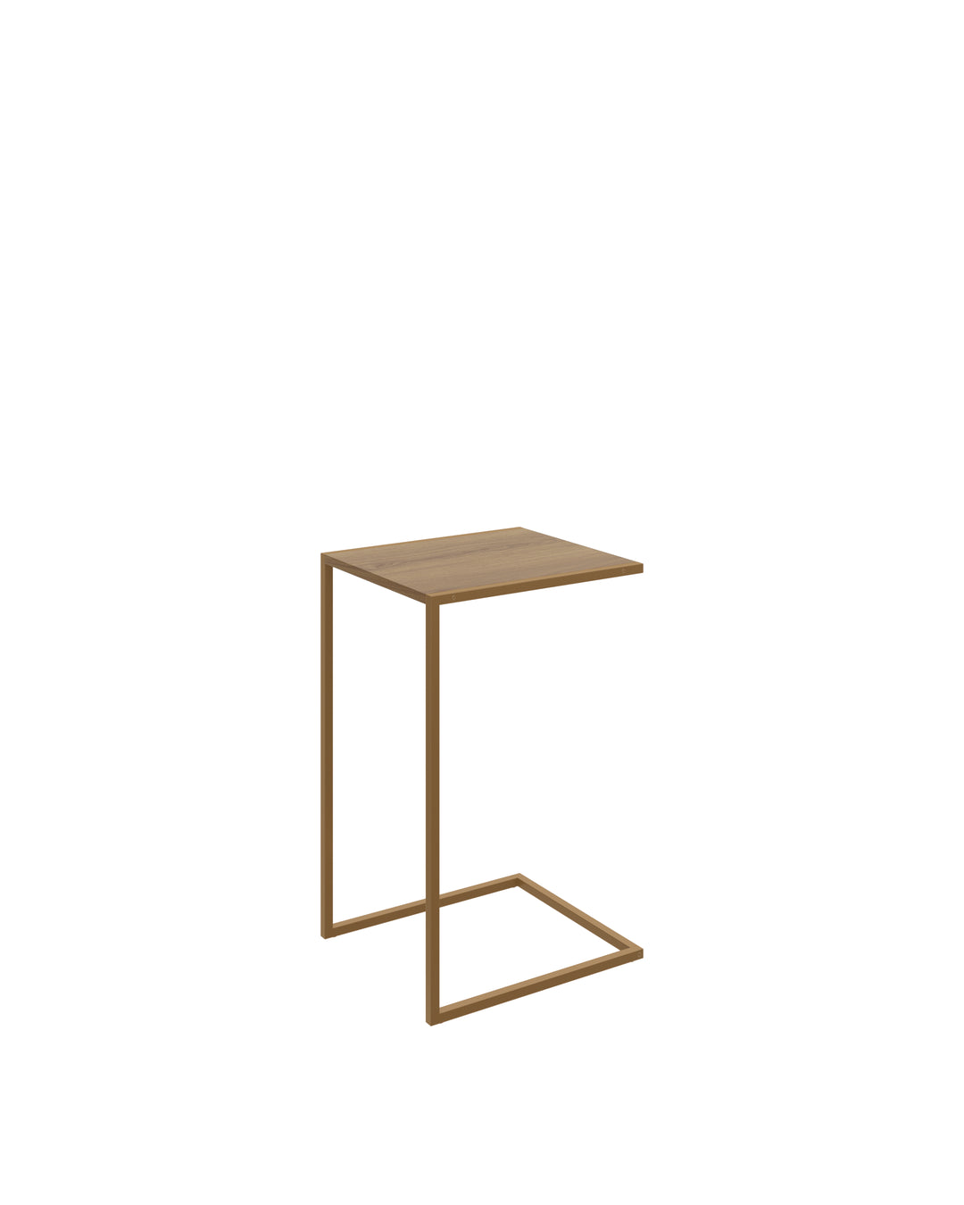 Mesa Lateral Industrial Trill 35 cm - Mel c/ Dourado