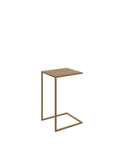 Mesa Lateral Industrial Trill 35 cm - Mel c/ Dourado