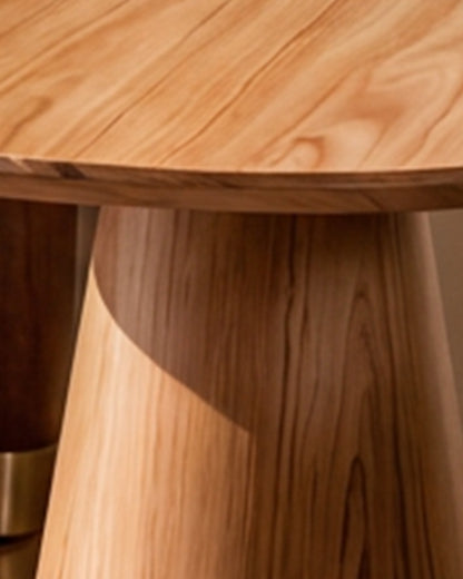 Mesa Lateral com Tampo Orgânico de Lâmina de Madeira Tellina 46 cm - Mel