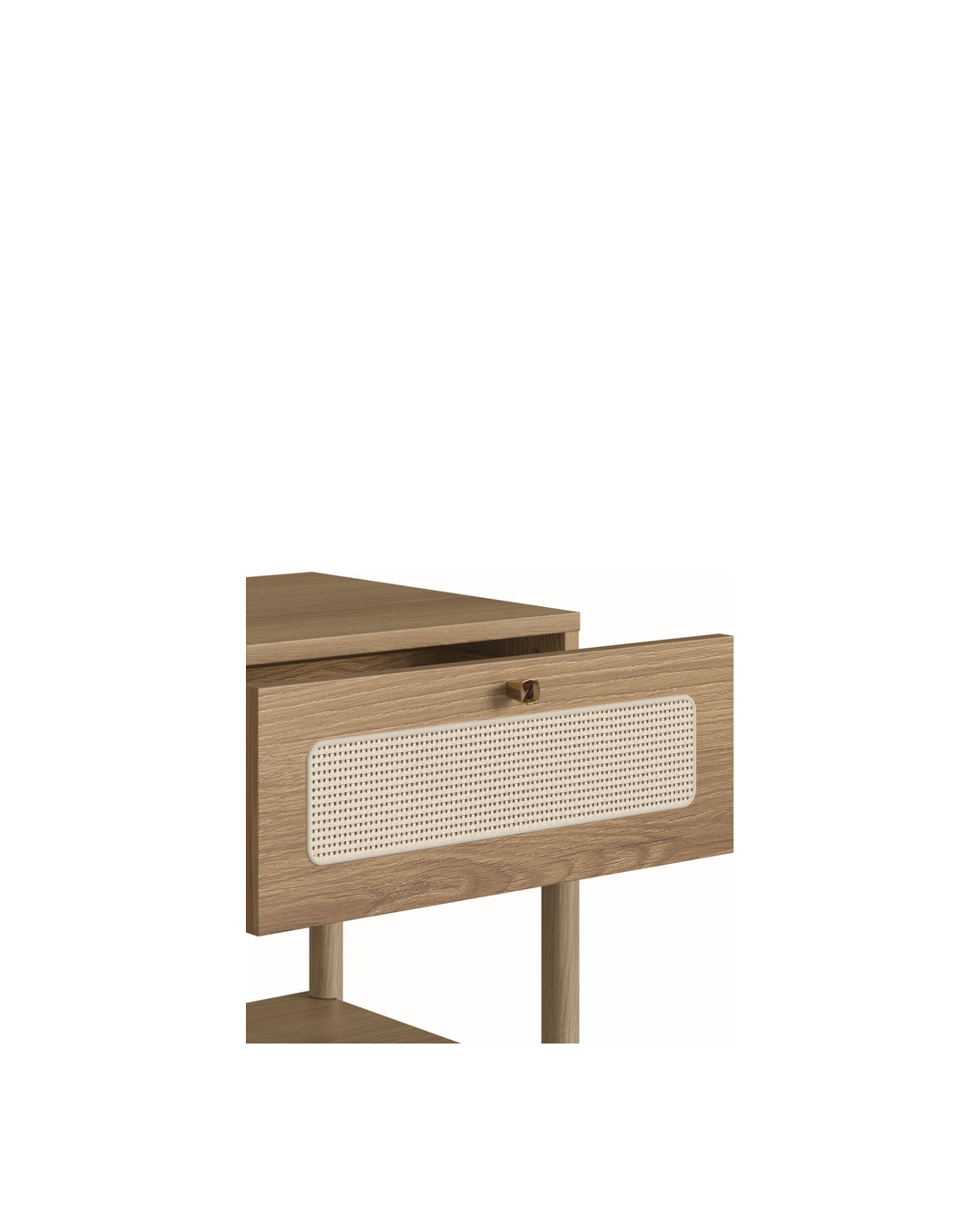 Mesa de Cabeceira 1 Gaveta Palhinha Urdi 48 cm - Mel