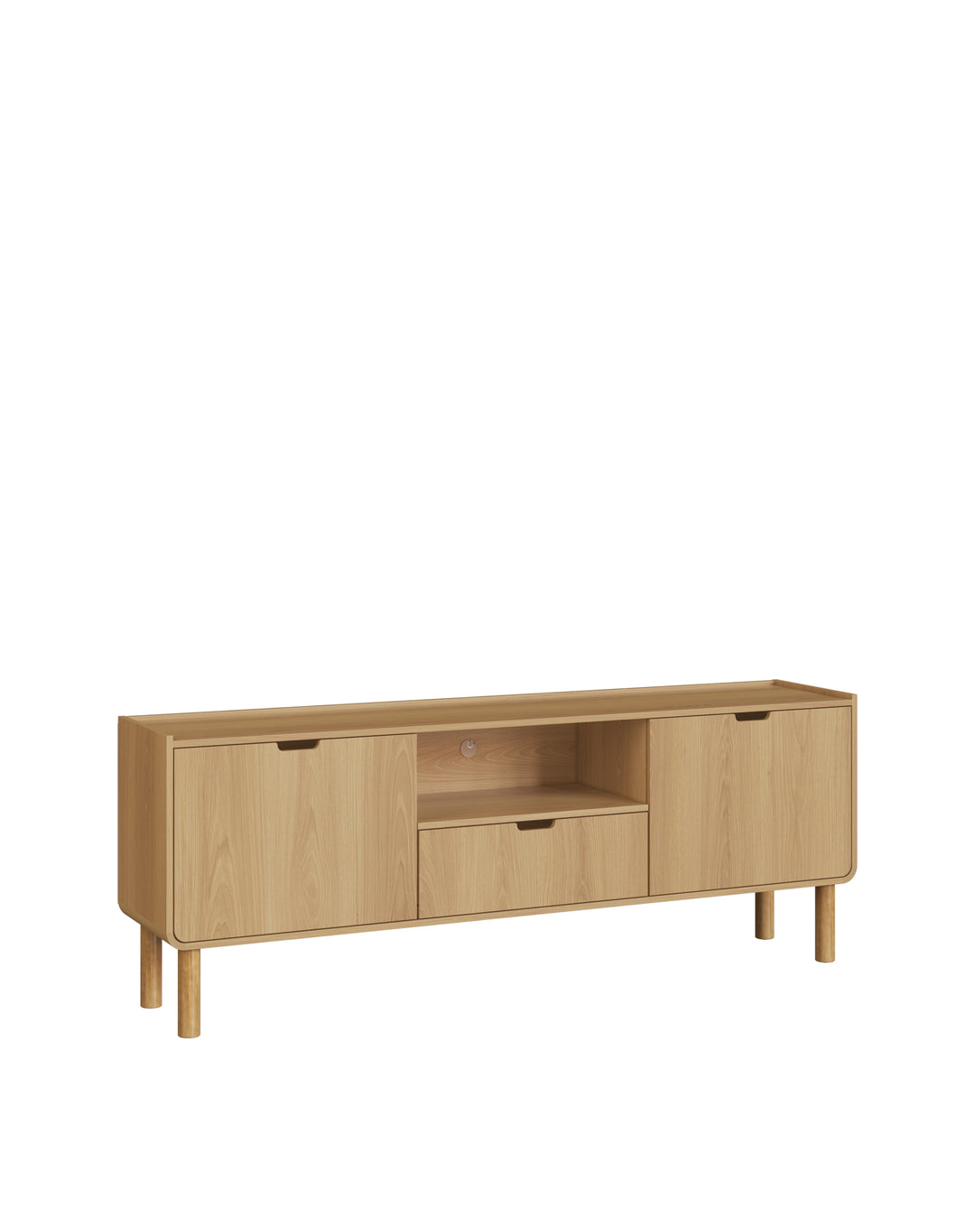 Rack Orgânico 2 Portas 1 Gaveta Yume 180 cm - Mel