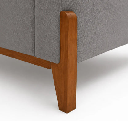 Sofá 2 Lugares Elio 148 cm - Linho Cinza c/ Mel