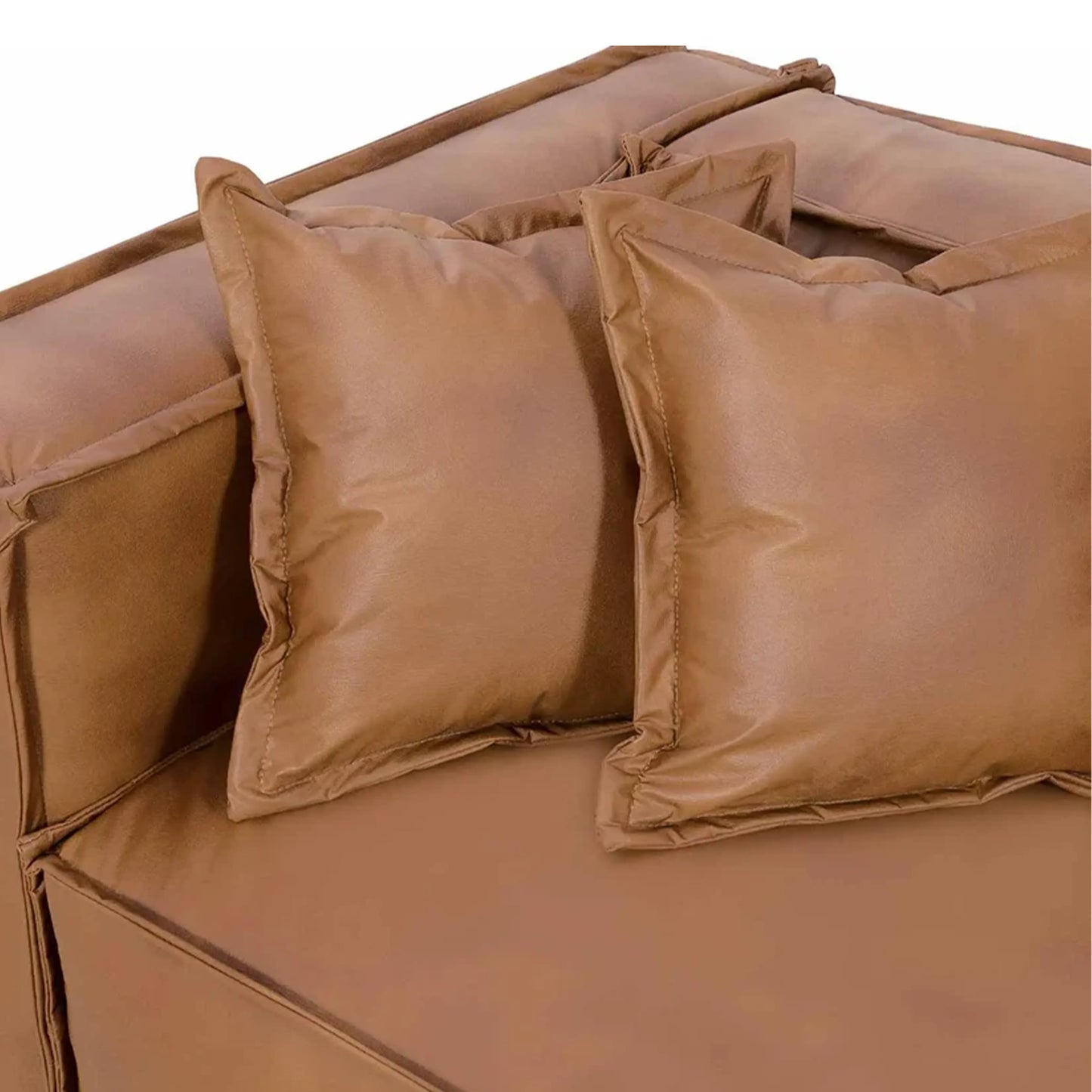 Sofá 3 Lugares Freddo 205 cm - PU Caramelo