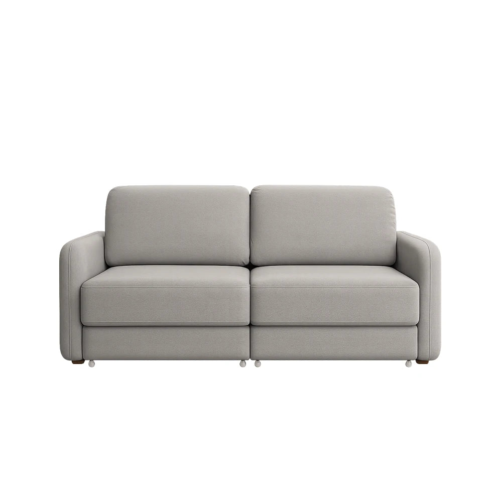 Sofá Cama Retrátil e Reclinável 3 Lugares Hudson 190 cm - Linho Texturizado Cinza