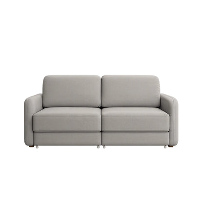 Sofá Cama Retrátil e Reclinável 3 Lugares Hudson 190 cm - Linho Texturizado Cinza