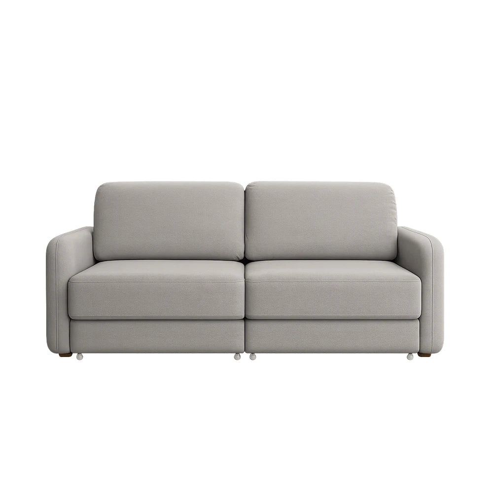 Sofá Cama Retrátil e Reclinável 3 Lugares Hudson 210 cm - Linho Texturizado Cinza