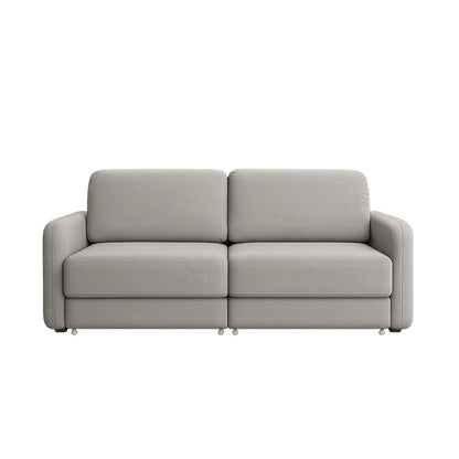 Sofá Cama Retrátil e Reclinável 3 Lugares Hudson 210 cm - Linho Texturizado Cinza