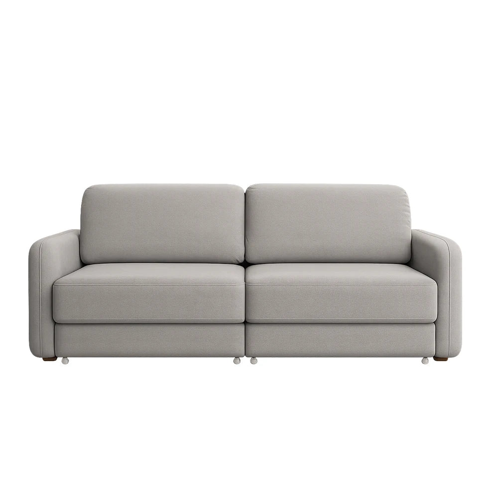 Sofá Cama Retrátil e Reclinável 4 Lugares Hudson 270 cm - Linho Texturizado Cinza