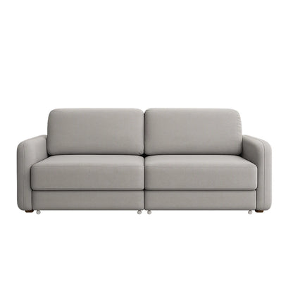 Sofá Cama Retrátil e Reclinável 4 Lugares Hudson 270 cm - Linho Texturizado Cinza