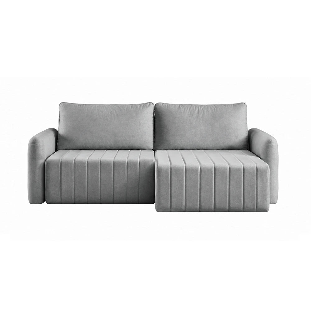 Sofá Retrátil 2 Lugares Nápole 170 cm - Linho Texturizado Cinza