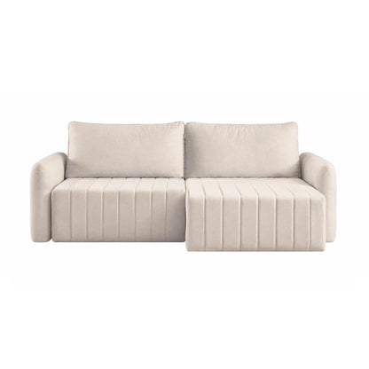 Sofá Retrátil 4 Lugares Nápole 230 cm - Linho Texturizado Bege
