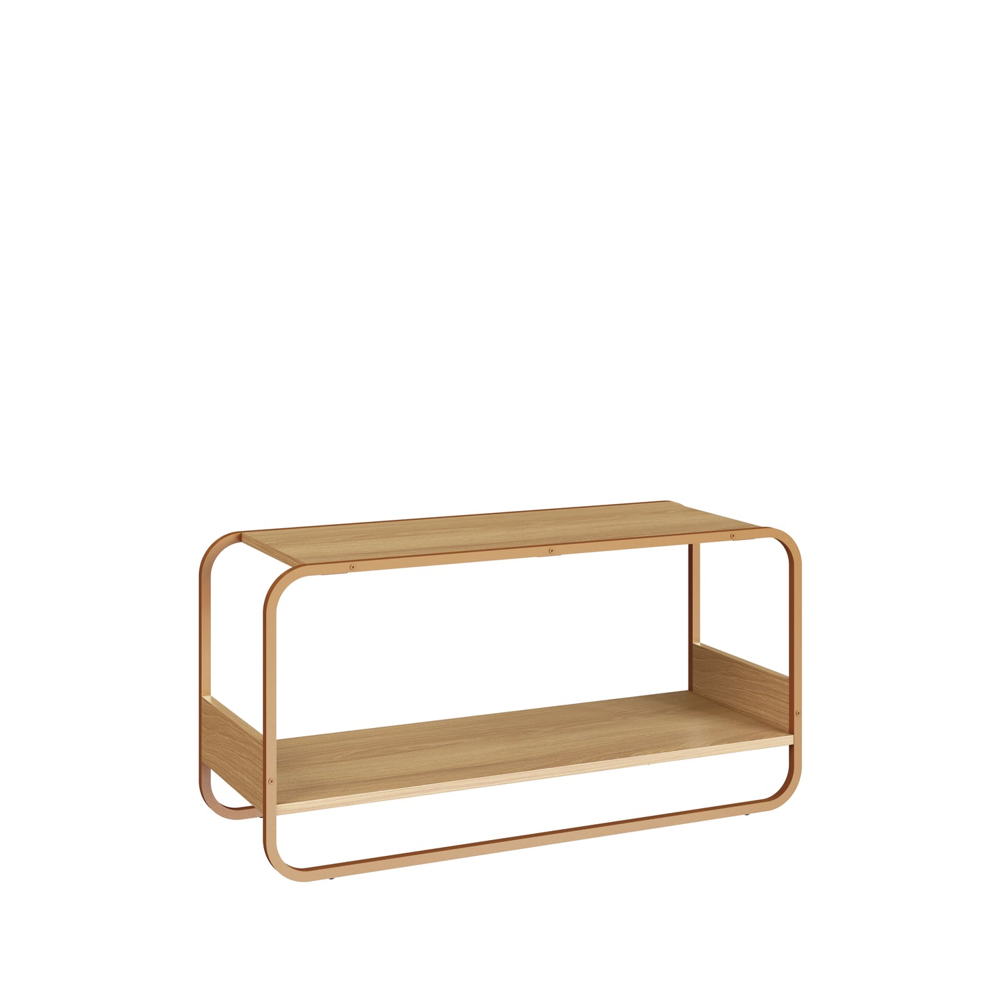 Banco Sapateira 1 Lugar Dunna 90 cm - Mel c/ Dourado