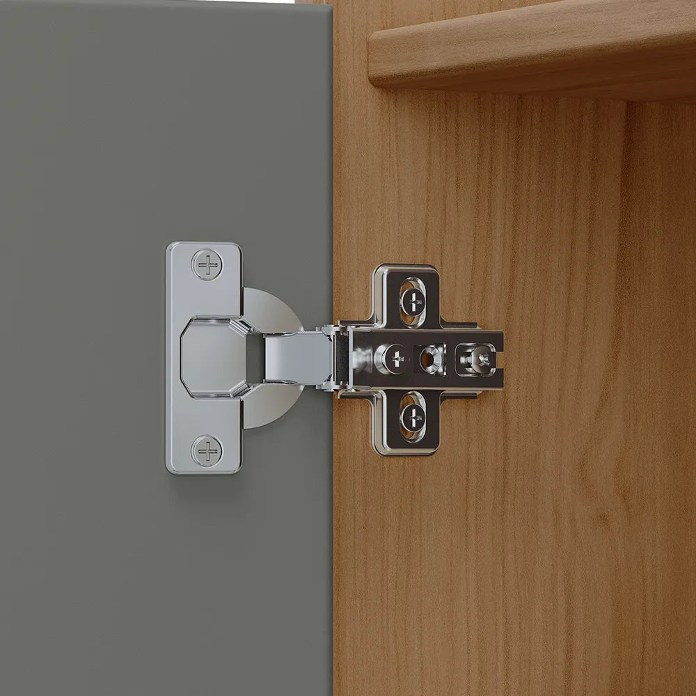 Cristaleira Madeira Maciça 2 Portas com Vidro Canelado Amsterdã 100 cm - Natural c/ Verde