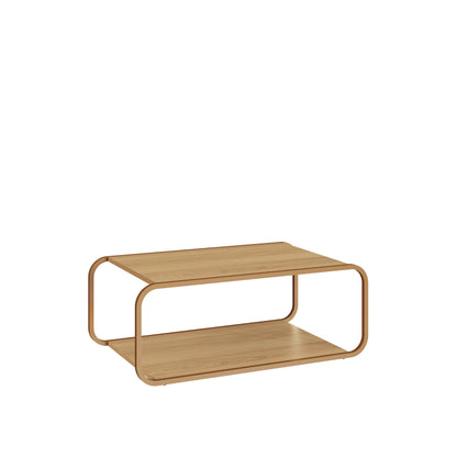 Mesa de Centro Retangular Dunna 80 cm - Mel c/ Dourado
