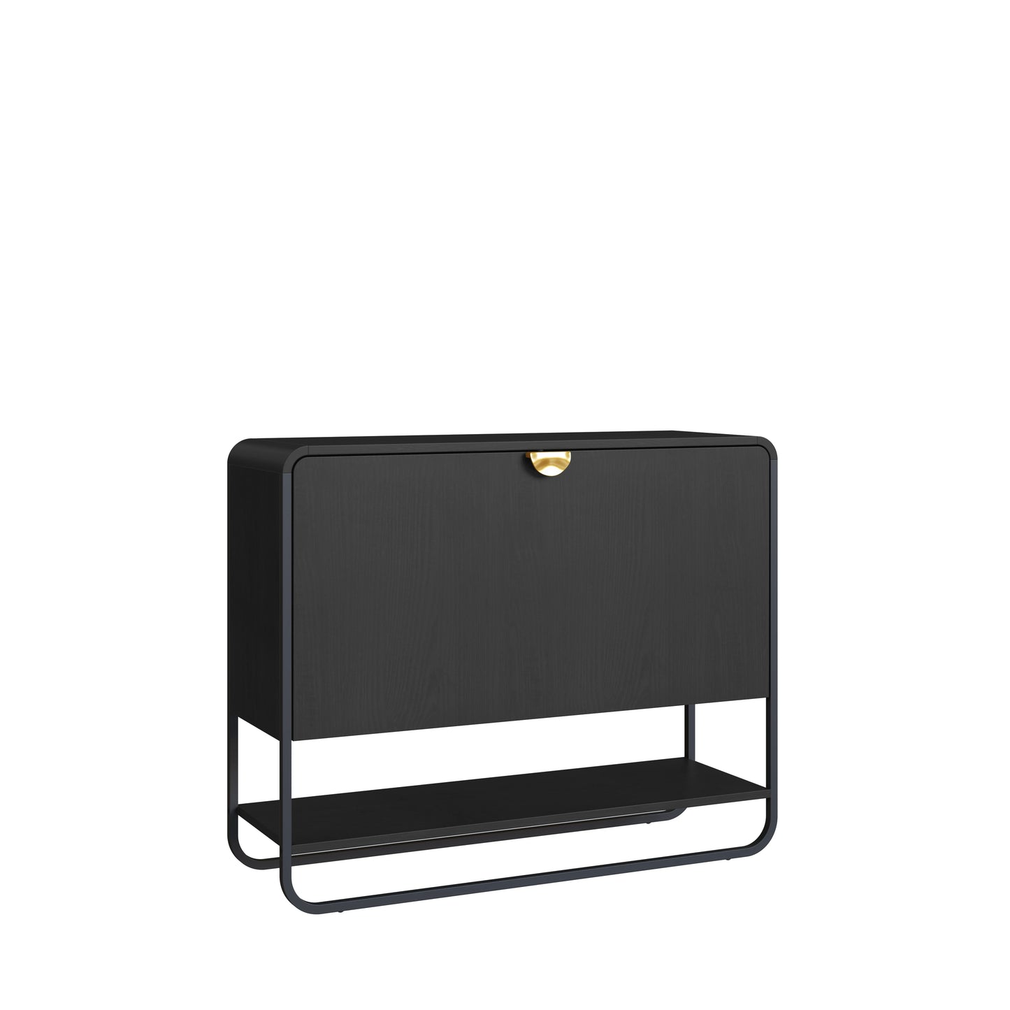 Sapateira com 1 Porta Dunna 93 cm - Preto c/ Dourado