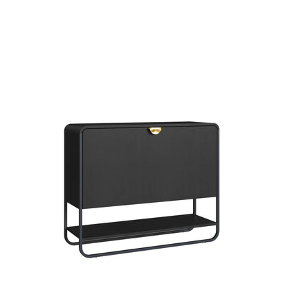 Sapateira com 1 Porta Dunna 93 cm - Preto c/ Dourado