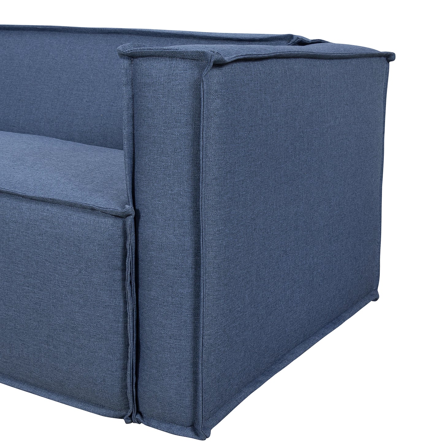 Sofá 3 Lugares Freddo 205 cm - Linho Texturizado Azul