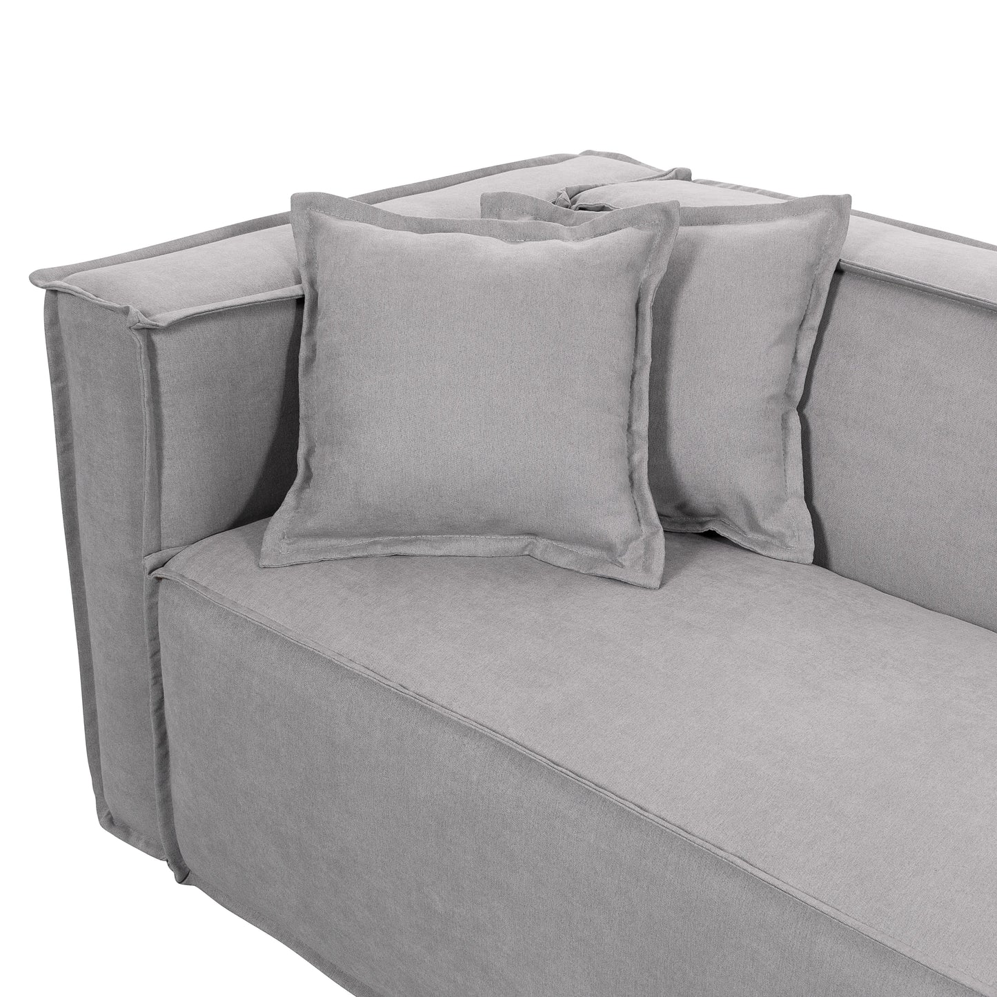 Sofá 3 Lugares Freddo 205 cm - Linho Texturizado Cinza