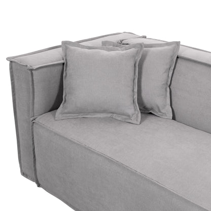 Sofá 3 Lugares Freddo 205 cm - Linho Texturizado Cinza