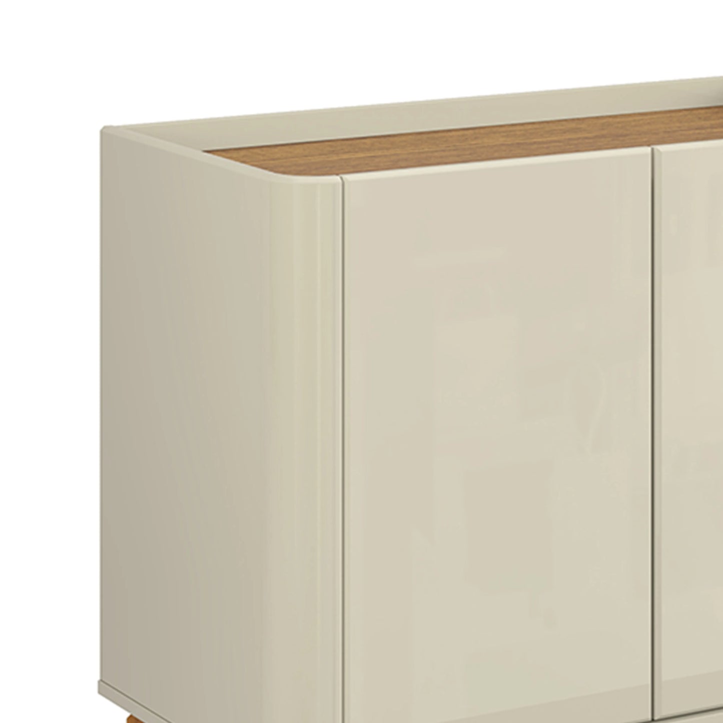 Buffet 2 Portas Arlo 90 cm - Off White c/ Natural