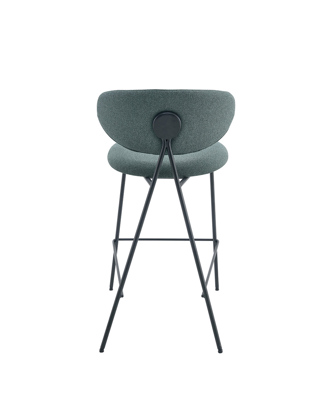 Banqueta Alta de Aço Estofada Elora - Verde