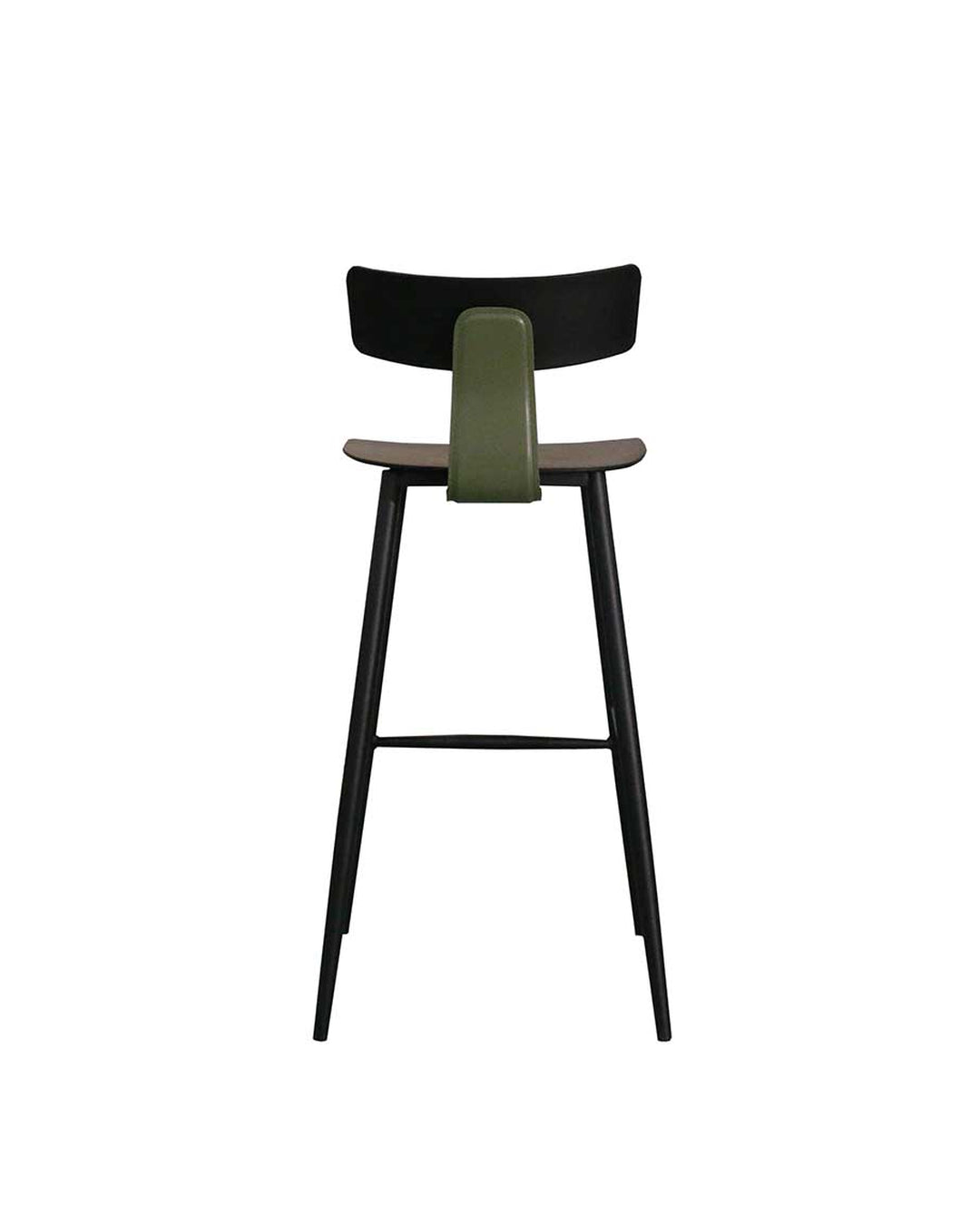 Banqueta Alta de Aço Estofada Évoa - Preto e Verde