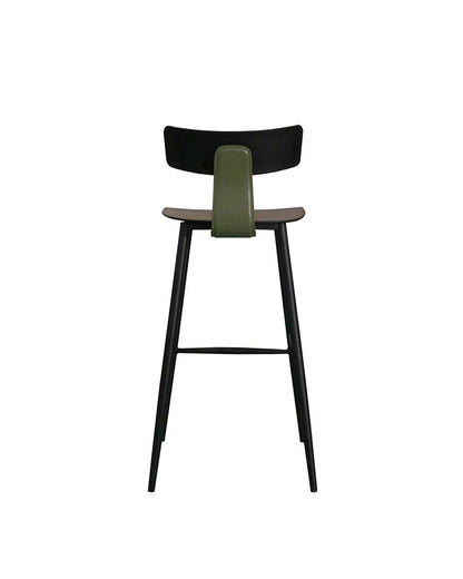 Banqueta Alta de Aço Estofada Évoa - Preto e Verde