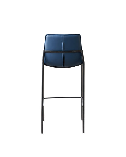 Banqueta Alta de Aço Estofada Kora - Azul