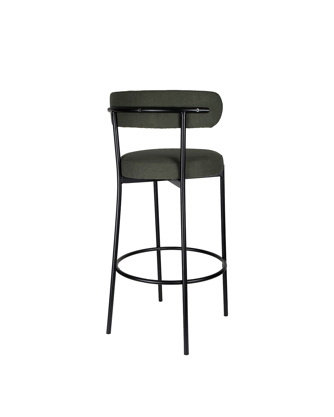 Banqueta Alta de Aço Estofada Olyra - Verde