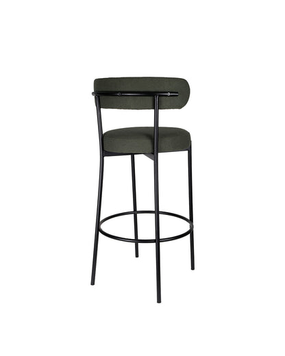 Banqueta Alta de Aço Estofada Olyra - Verde