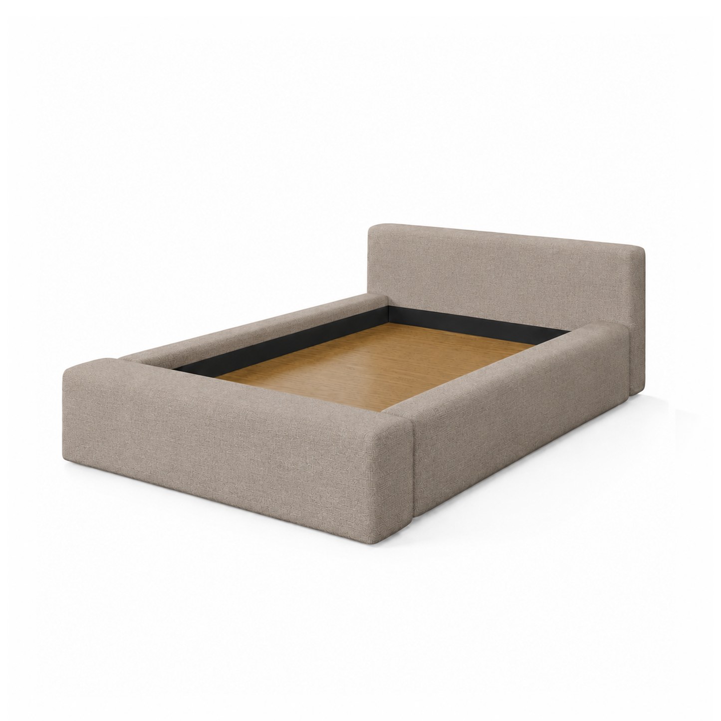 Cama Estofada de Casal com Cabeceira Nora - Linho Fendi