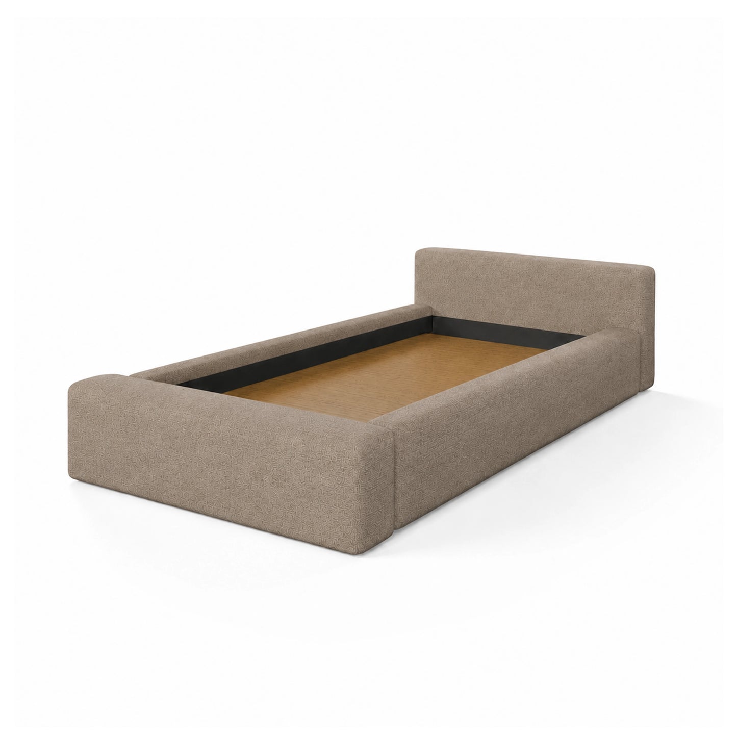 Cama Estofada de Solteiro com Cabeceira Nora - Linho Fendi