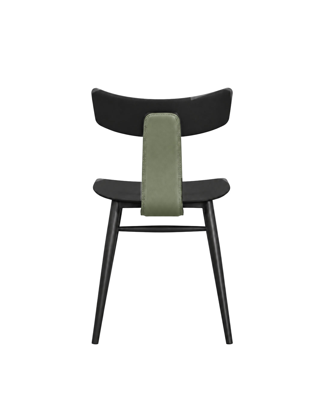 Conjunto de 2 Cadeiras de Aço Estofada Évoa - Preto e Verde