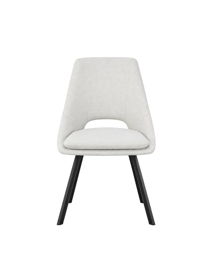Conjunto de Jantar Mesa Olive 6 Cadeiras Dora – Preto c/ Off White
