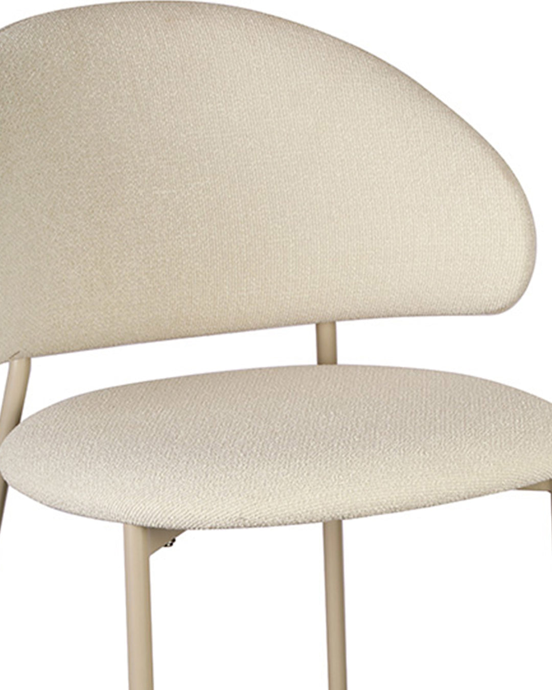 Conjunto de Jantar Mesa Orgânica Tellina 120cm com 4 Cadeiras Liora – Mel c/ Off White