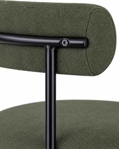 Conjunto de Jantar Mesa Orgânica Tellina 90cm com 2 Cadeiras Olyra – Mel c/ Verde