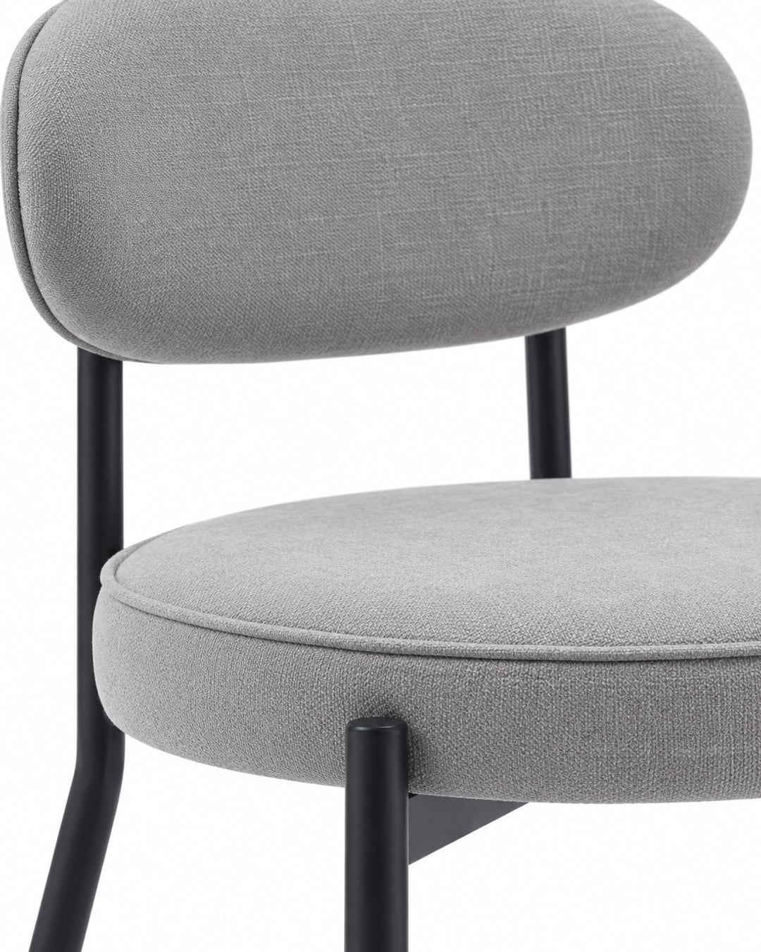 Conjunto de Jantar Mesa Orgânica Tellina 90cm com 2 Cadeiras Oryn – Mel c/ Cinza