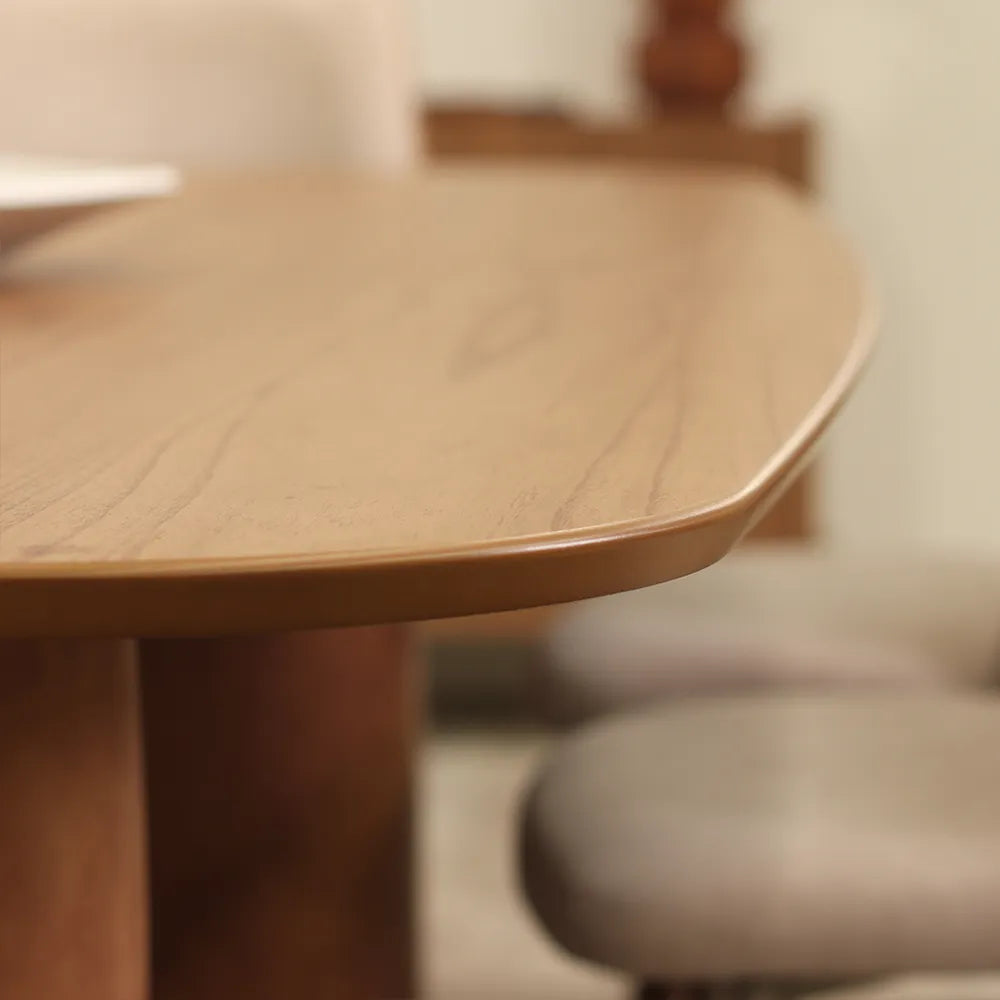 Conjunto de Jantar Mesa Retangular Lintz 8 Cadeiras Giratória Dakota - Canella c/ Caramelo